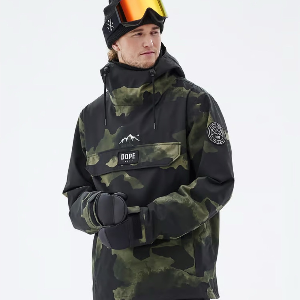Dope Blizzard 2022 Jacket Shell Green Camo Size Small Men